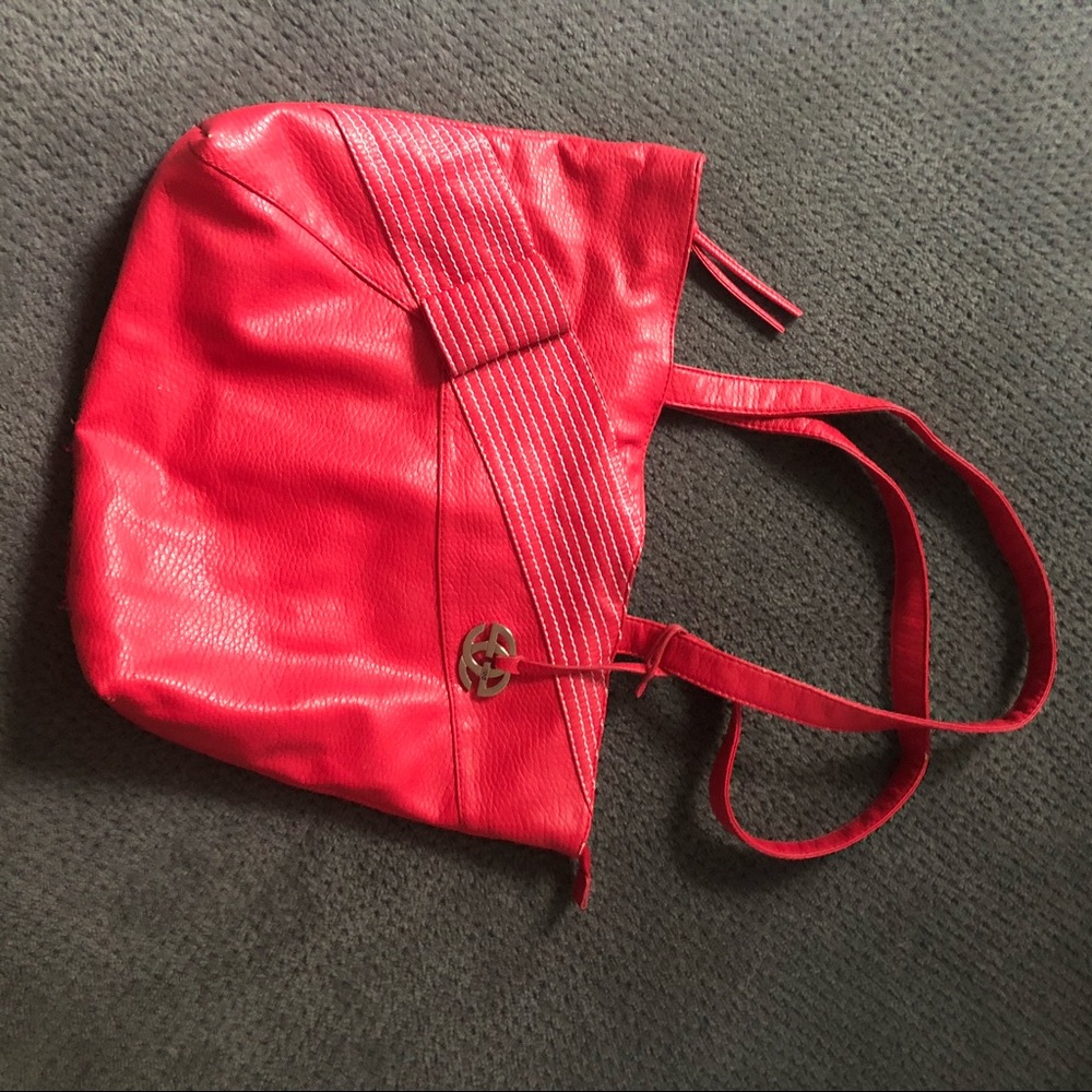 Red tote bag